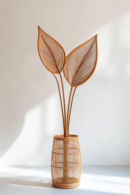 Hand-woven rattan vase, a decorative item for the living room entrance and dining table - Image 4