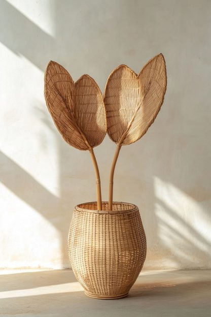 And leaf decorations are used for interior decoration of the living room dining table - Image 5