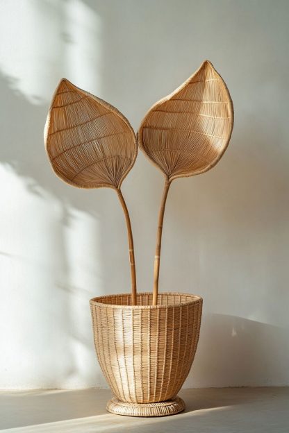 And leaf decorations are used for interior decoration of the living room dining table - Image 4