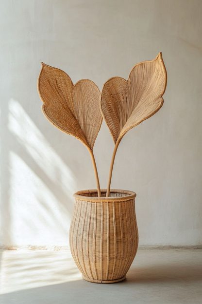 And leaf decorations are used for interior decoration of the living room dining table - Image 2