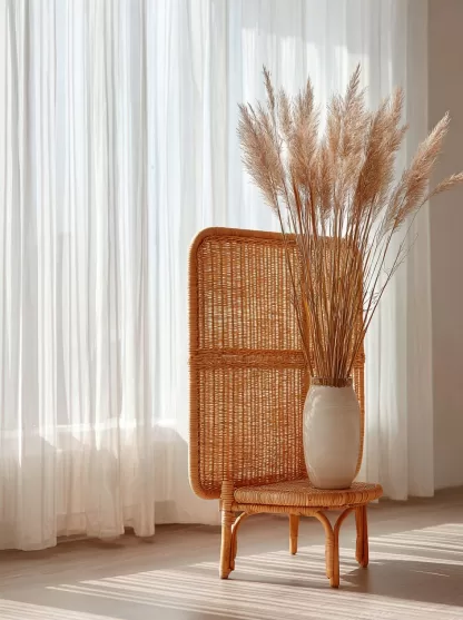 New Chinese-style creative solid wood rattan woven screen for living room, tea room, study, high-end design sense screen for bedroom and entrance hall - Image 5