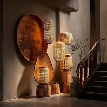 New Chinese-style creative solid wood floor lamps for living room, tea room, study, high-end design sense floor table lamps for bedroom and entrance hall - Image 8