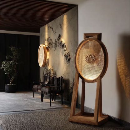New Chinese-style rattan chandelier, Zen tea room, restaurant bar table lamp, retro homestay, hotel private room lighting fixtures - Image 8