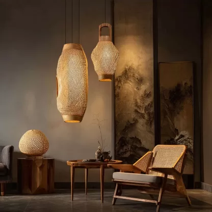 New Chinese-style solid wood floor lamp for living room, tea room, study, high-end design sense, floor table lamp for bedroom, entrance hall - Image 6
