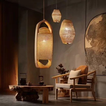 New Chinese-style solid wood floor lamp for living room, tea room, study, high-end design sense, floor table lamp for bedroom, entrance hall - Image 8