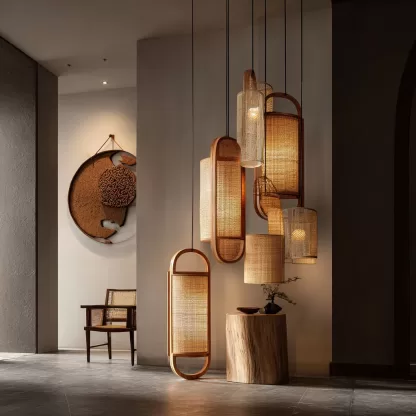 New Chinese-style creative solid wood floor lamp, high-end design sense floor table lamp for living room, tea room and study, standing table lamp - Image 5