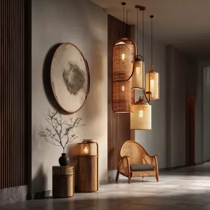 New Chinese-style creative solid wood floor lamp, high-end design sense floor table lamp for living room, tea room and study, standing table lamp - Image 4