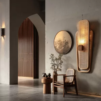 New Chinese-style creative solid wood floor lamps for living room, tea room, study, high-end design sense floor table lamps for bedroom and entrance hall - Image 5