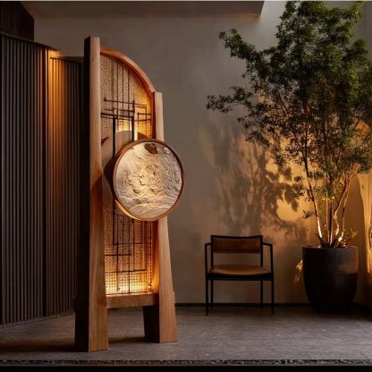 New Chinese-style creative solid wood floor lamps for living rooms, tea rooms, studies, and balconies with a high-end design sense - Image 9