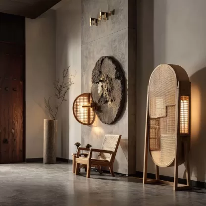 New Chinese-style creative solid wood floor lamp, high-end design floor table lamp for living room, tea room and study - Image 4