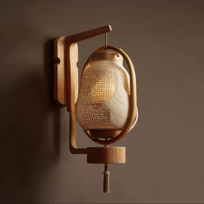 New Chinese-style creative solid wood floor lamps for living room, tea room, study, high-end design sense floor table lamps for bedroom and entrance hall - Image 5