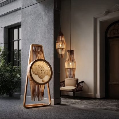 New Chinese-style rattan chandelier, Zen tea room, restaurant bar table lamp, retro homestay, hotel private room lighting fixtures - Image 5