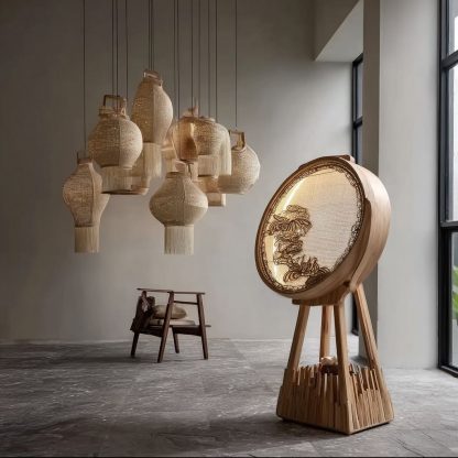 New Chinese-style chandeliers, Zen tea room, restaurant bar table lamps, retro homestay, hotel private room decorative lighting fixtures - Image 9