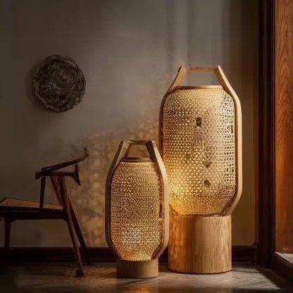 Retro handcrafted bamboo lantern chandeliers are suitable for corridor decoration in restaurants, hot pot restaurants, hotels and inns - Image 3