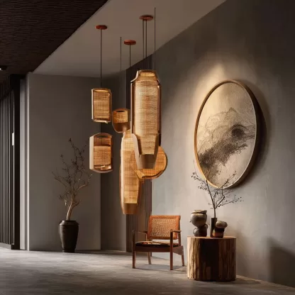New Chinese-style creative solid wood floor lamp, high-end design floor table lamp for living room, tea room and study - Image 9