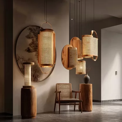 New Chinese-style creative solid wood floor lamp, high-end design floor table lamp for living room, tea room and study - Image 7