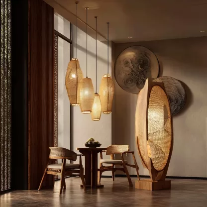 New Chinese-style creative solid wood floor lamp, high-end design floor table lamp for living room, tea room and study - Image 8