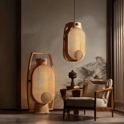 Retro handcrafted bamboo lantern chandeliers are suitable for corridor decoration in restaurants, hot pot restaurants, hotels and inns - Image 8
