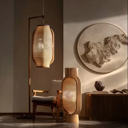 Retro handcrafted bamboo lantern chandeliers are suitable for corridor decoration in restaurants, hot pot restaurants, hotels and inns - Image 6