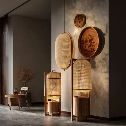 New Chinese-style creative solid wood floor lamps for living room, tea room, study, high-end design sense floor table lamps for bedroom and entrance hall - Image 5