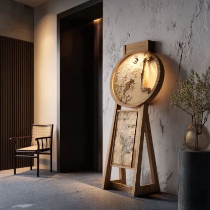 New Chinese-style creative solid wood floor lamps for living room, tea room, study, high-end design sense floor table lamps for bedroom and entrance hall - Image 8