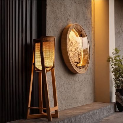 New Chinese-style creative solid wood floor lamps for living room, tea room, study, high-end design sense floor table lamps for bedroom and entrance hall - Image 7