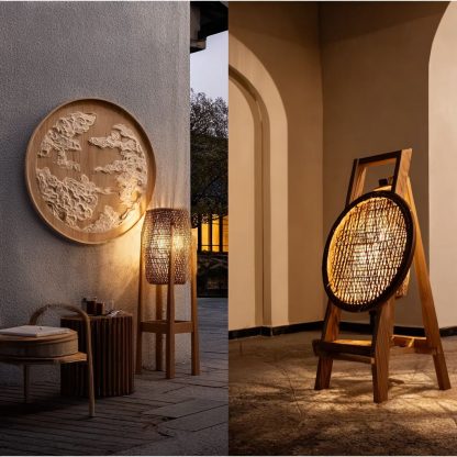 New Chinese-style creative solid wood floor lamps for living room, tea room, study, high-end design sense floor table lamps for bedroom and entrance hall - Image 6