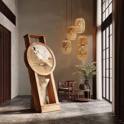 New Chinese-style creative solid wood floor lamps for living rooms, tea rooms, studies, and balconies with a high-end design sense - Image 5