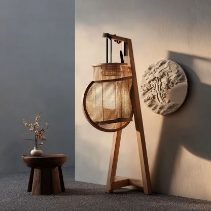 New Chinese-style spotlight eye-protecting decorative art LED downlight, modern Zen-inspired solid wood spotlight installation for bedroom - Image 8