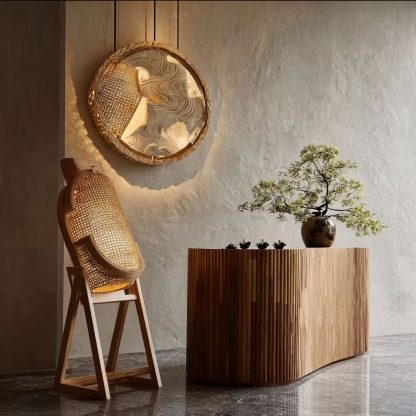 New Chinese-style spotlight eye-protecting decorative art LED downlight, modern Zen-inspired solid wood spotlight installation for bedroom - Image 6