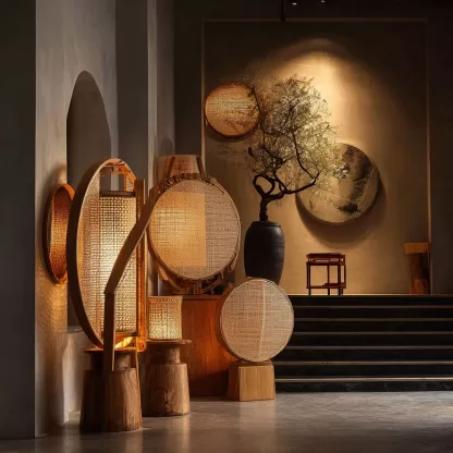 New Chinese-style creative solid wood floor lamps for living room, tea room, study, high-end design sense floor table lamps for bedroom and entrance hall - Image 3