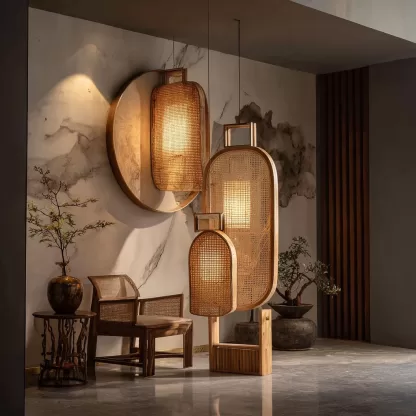 New Chinese-style creative solid wood floor lamp, high-end design floor table lamp for living room, tea room and study - Image 4
