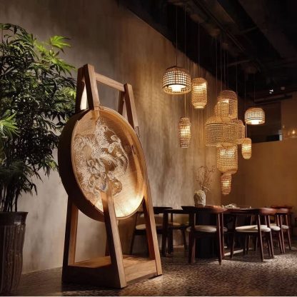 New Chinese-style creative solid wood floor lamps for living room, tea room, study, high-end design sense floor table lamps for bedroom and entrance hall - Image 3