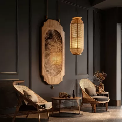 New Chinese-style creative solid wood floor lamps for living rooms, tea rooms, studies, high-end design sense floor lamps for foyers and halls - Image 8