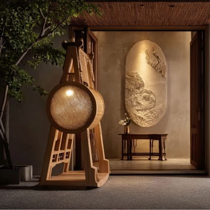 New Chinese-style rattan chandelier, Zen tea room, restaurant bar table lamp, retro homestay, hotel private room lighting fixtures - Image 2