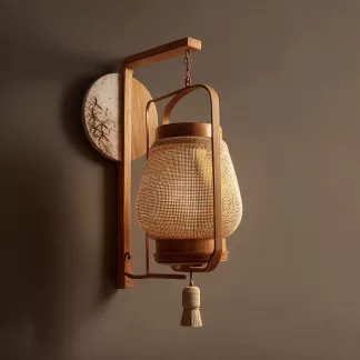 New Chinese-style creative solid wood floor lamps for living room, tea room, study, high-end design sense floor table lamps for bedroom and entrance hall