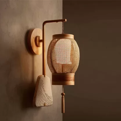 New Chinese-style creative solid wood floor lamps for living room, tea room, study, high-end design sense floor table lamps for bedroom and entrance hall - Image 8
