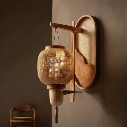 New Chinese-style creative solid wood floor lamps for living room, tea room, study, high-end design sense floor table lamps for bedroom and entrance hall - Image 9