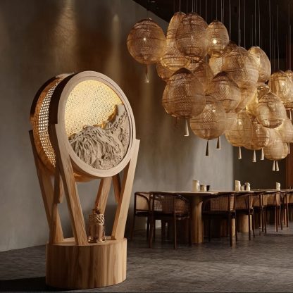 New Chinese-style creative solid wood floor lamps for living rooms, tea rooms, studies, and balconies with a high-end design sense - Image 3