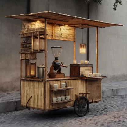 Agricultural and commercial carts, street vending decorations, rattan weaving sales carts, props, snack carts, square sales carts, shopping malls, homestays - Image 3
