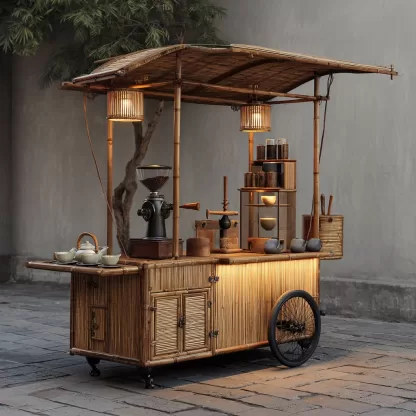 Agricultural and commercial carts, street vending decorations, rattan weaving sales carts, props, snack carts, square sales carts, shopping malls, homestays - Image 5
