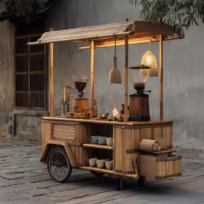 Outdoor food cart, snack cart, mobile trolley, camping picnic cart, campsite camping cart - Image 7