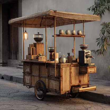Outdoor food cart, snack cart, mobile trolley, camping picnic cart, campsite camping cart - Image 9