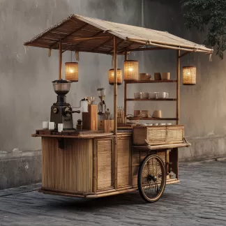 Outdoor food cart, snack cart, mobile trolley, camping picnic cart, campsite camping cart