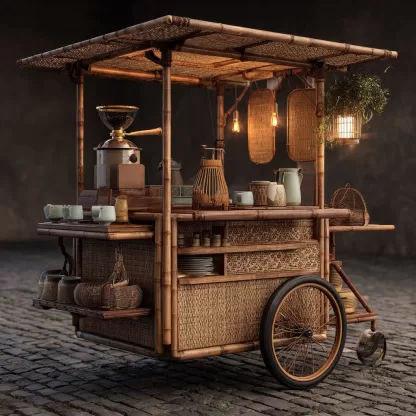 Solid wood carts, aged street vending carts, mobile sales carts, scenic area sales carts, shopping mall night market carts, promotional flower carts - Image 8