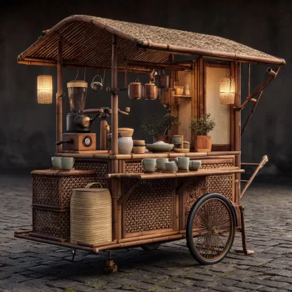 Solid wood carts, aged street vending carts, mobile sales carts, scenic area sales carts, shopping mall night market carts, promotional flower carts - Image 9