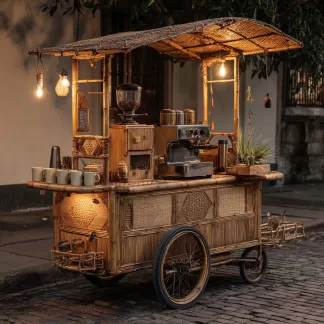 Outdoor courtyard garden stall cart, mobile trolley, camping picnic cart, camping cart, picnic cart, camping cart