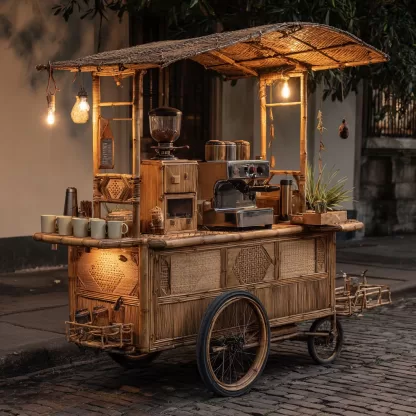 Outdoor courtyard garden stall cart, mobile trolley, camping picnic cart, camping cart, picnic cart, camping cart