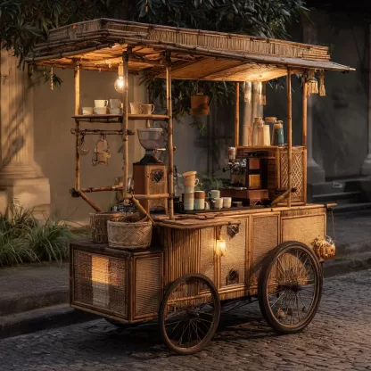 Outdoor courtyard garden stall cart, mobile trolley, camping picnic cart, camping cart, picnic cart, camping cart - Image 7