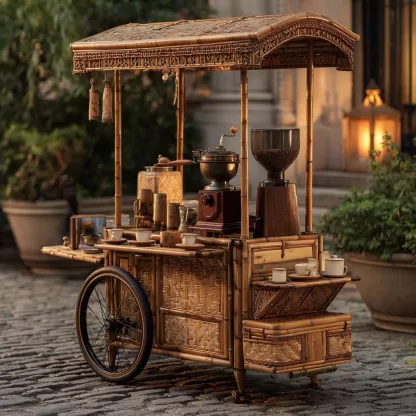 Agricultural and commercial carts, street vending decorations, rattan weaving sales carts, props, snack carts, square sales carts, shopping malls, homestays - Image 7